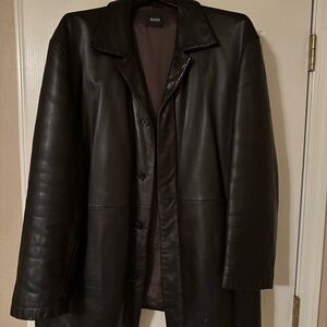 Hugo Boss Lambskin Leather Blazer CT30K — Black Label Men’s 44R